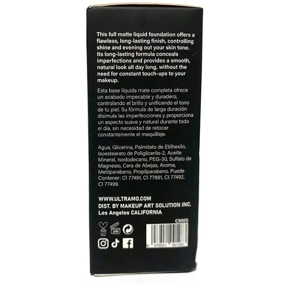 Ultramo Maestro Touch Perfect Cover Liquid Foundation NC42 Matte Full Coverage